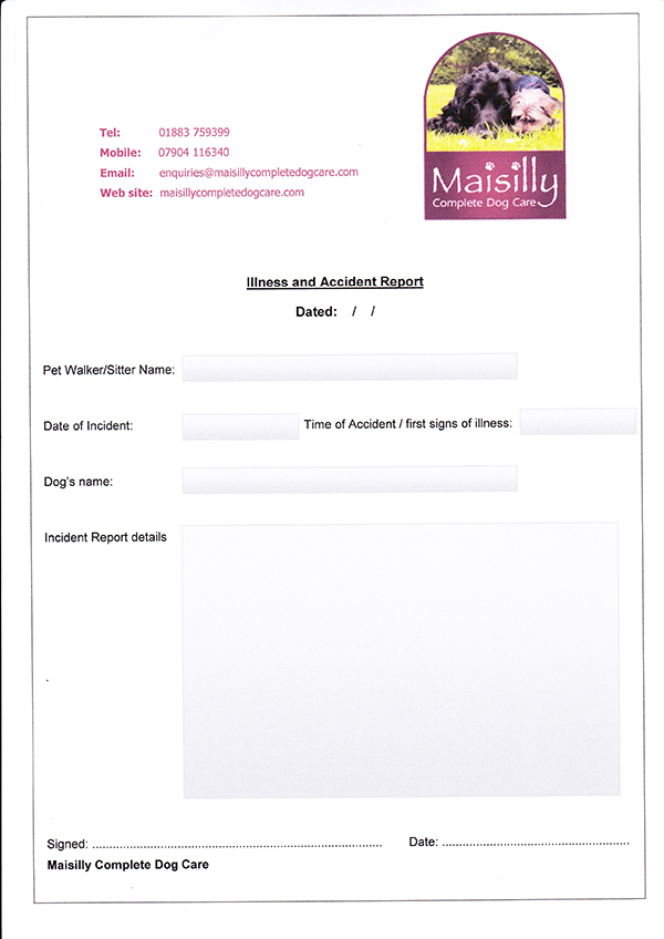 Maisilly Complete Dog Care Forms