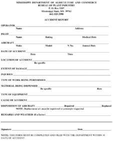 Mississippi Accident Report Form Download Printable PDF Templateroller