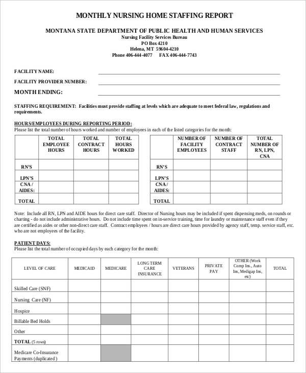 Monthly Report Professional Templates Nurse How To Memorize Things