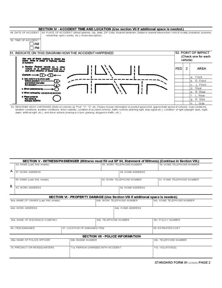 Motor Vehicle Accident Report Form Template 1 TEMPLATES EXAMPLE 