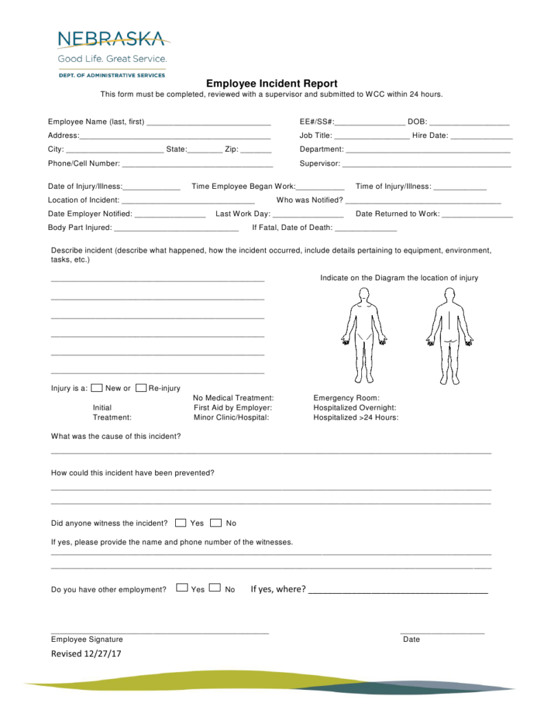 Employee Incident Report Form Download Printable PDF Templateroller ...