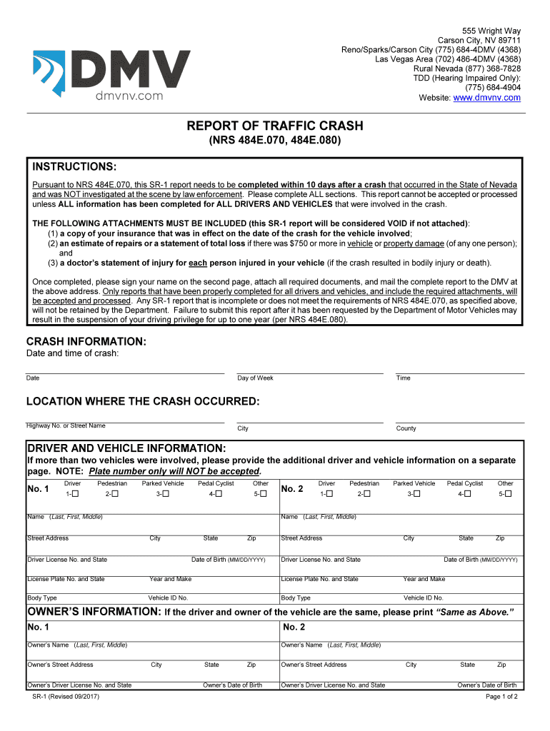 Nevada Accident Fill Online Printable Fillable Blank PdfFiller
