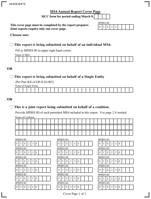 New York Ms4 Annual Report Form Download Fillable PDF Templateroller