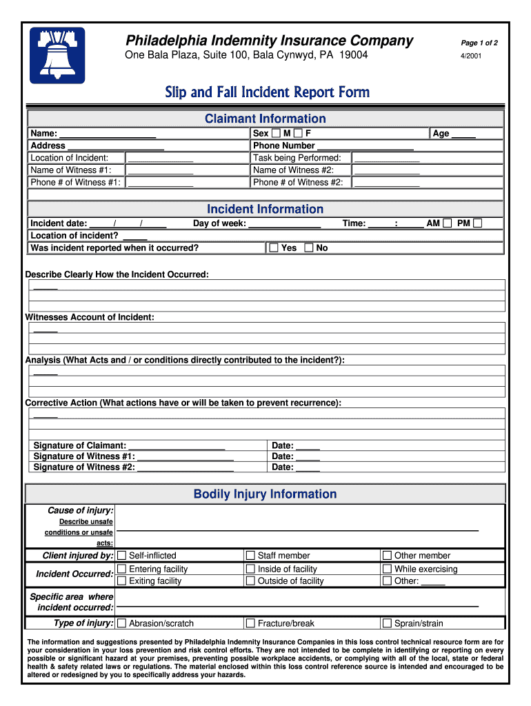 Nurse Incident Report Fall Sample Fill Online Printable Fillable 