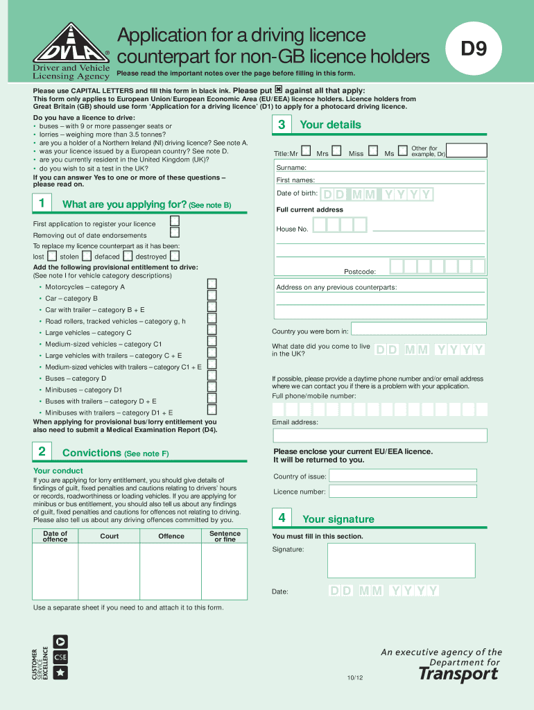 Old Programs Collection DOWNLOAD D4 FORM DVLA