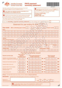 PAYG Payment Summary Statement Australian Taxation Office