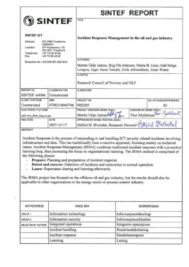 Pdf Incident Response Management In The Oil And Gas Industry Within