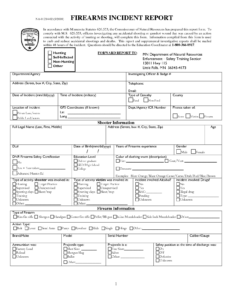 Police incident report form samples printable