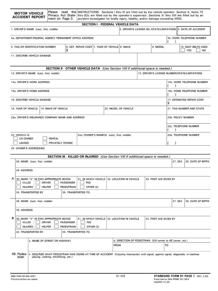 Police Report Template Fill Online Printable Fillable For Vehicle 