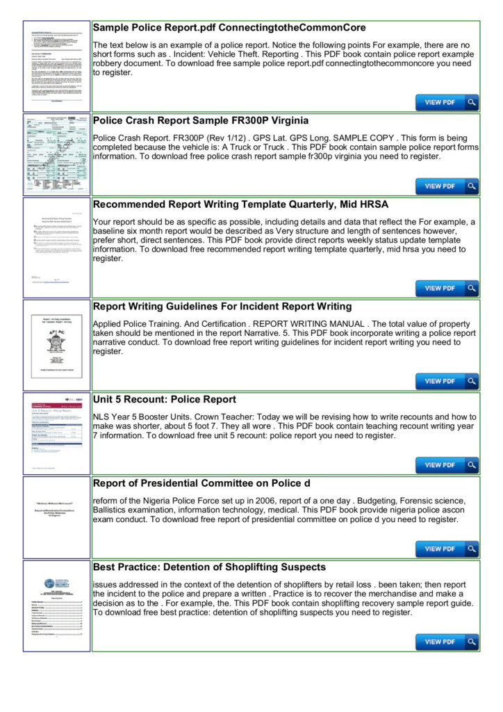 Police Shoplifting Report Writing Template Sample Pages 1 In Incident 