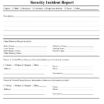 Premium Blank Security Incident Report Template Sample Inside Incident