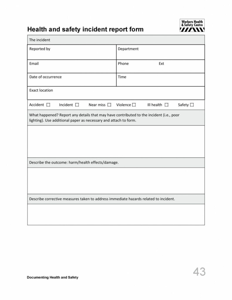 Printable 60 Incident Report Template Employee Police Generic Police 