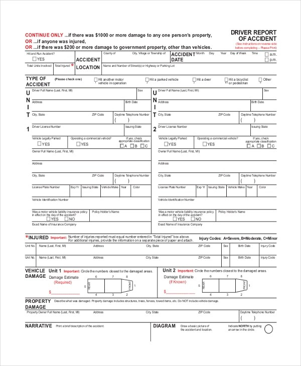 Printable Oregon Dmv Accident Report Form PrintableTemplates