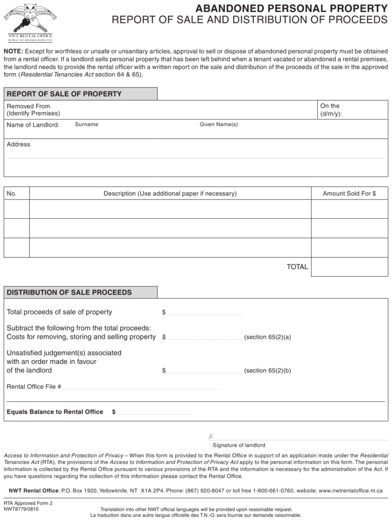 RTA Form 2 NWT8779 Download Printable PDF Or Fill Online Report Of 