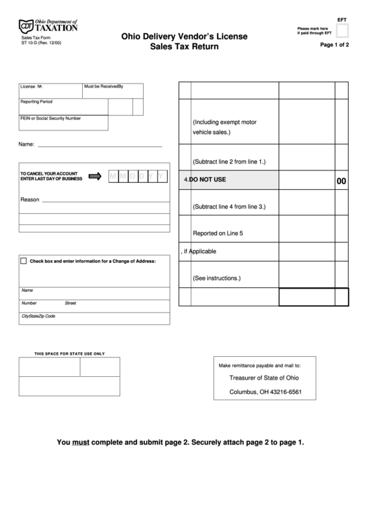 Ohio Sales Tax Reporting Forms ReportForm net