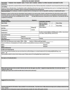 Sample Incident Report Templates In 2020 Incident Report Report