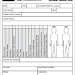 School Accident Injury Forms Incident Report Form Incident Report