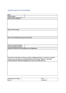 School Incident Report Templates At Allbusinesstemplates