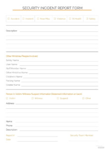 Security Incident Report Template In Microsoft Word PDF Template