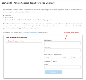 Snowboard Injury Concussion Tracking Management