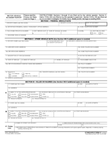 Standard Car Accident Report Form Free Download