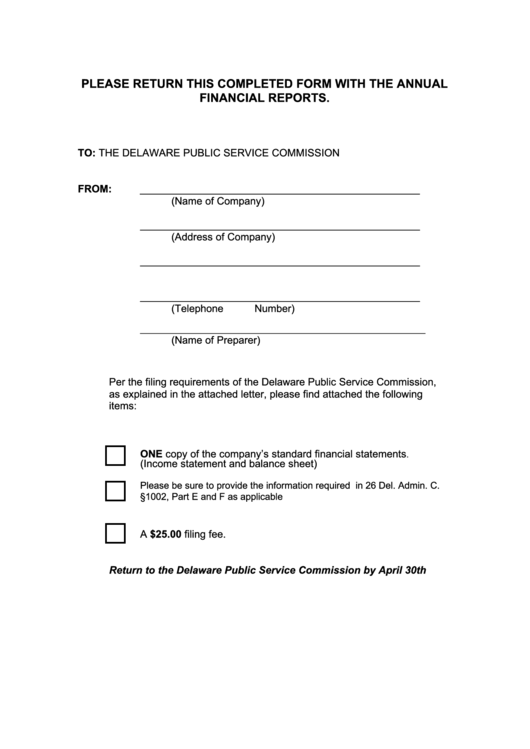 Top 6 Delaware Annual Report Form Templates Free To Download In PDF Format