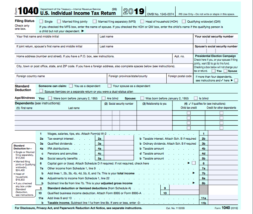 Total Income Form 1040 Decoded Physician Finance Basics