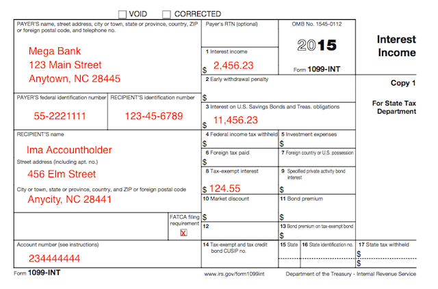 Understanding Your Tax Forms 2016 Form 1099 INT Interest Income