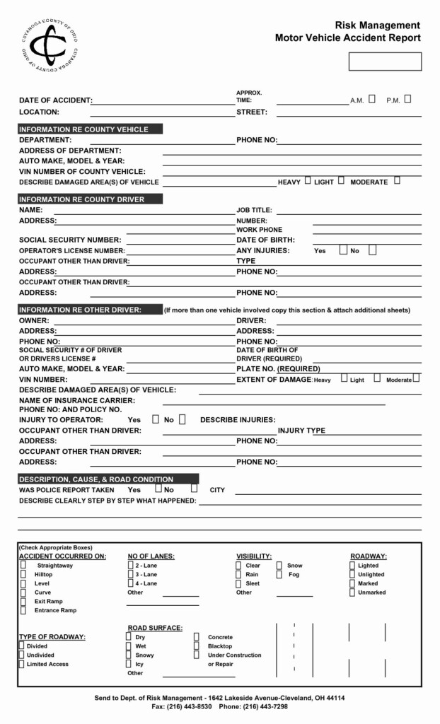 Vehicle Accident Report Form Beautiful Tario Motor Vehicle Accident 