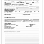 Vehicle Accident Report Form Template Atlantaauctionco