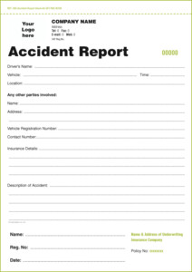 Vehicle Accident Report Form Template Business Form Letter Template