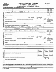 Vehicle Accident Report Form Template Inspirational Car Accident Police