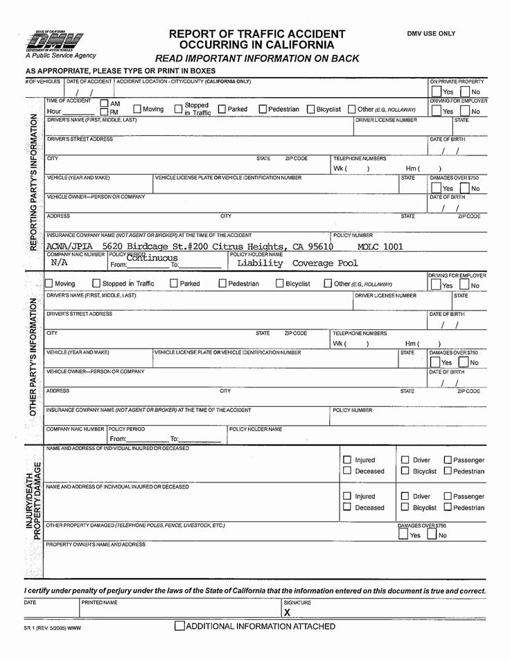 Vehicle Accident Report Form Template Inspirational Car Accident Police 