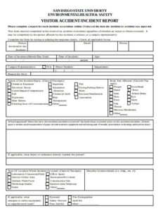 Visitor Incident Report Form