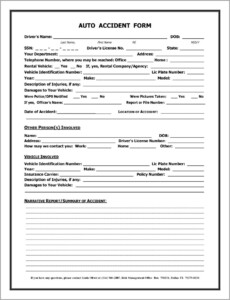 Workplace Accident Report Form Spanish