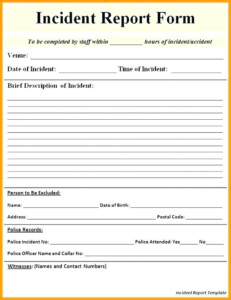 Workplace Incident Report Form Template Australia Templates MTU3MDg3