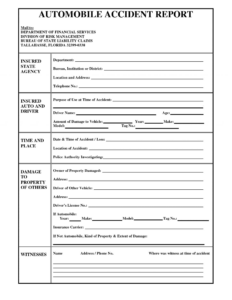 006 Motor Vehicle Accident Report Form Template Ideas Regarding Vehicle