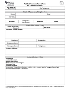 011 Large Incident Report Form Template Word Uk Shocking Throughout