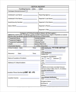 10 Incident Reporting Forms Sample Templates