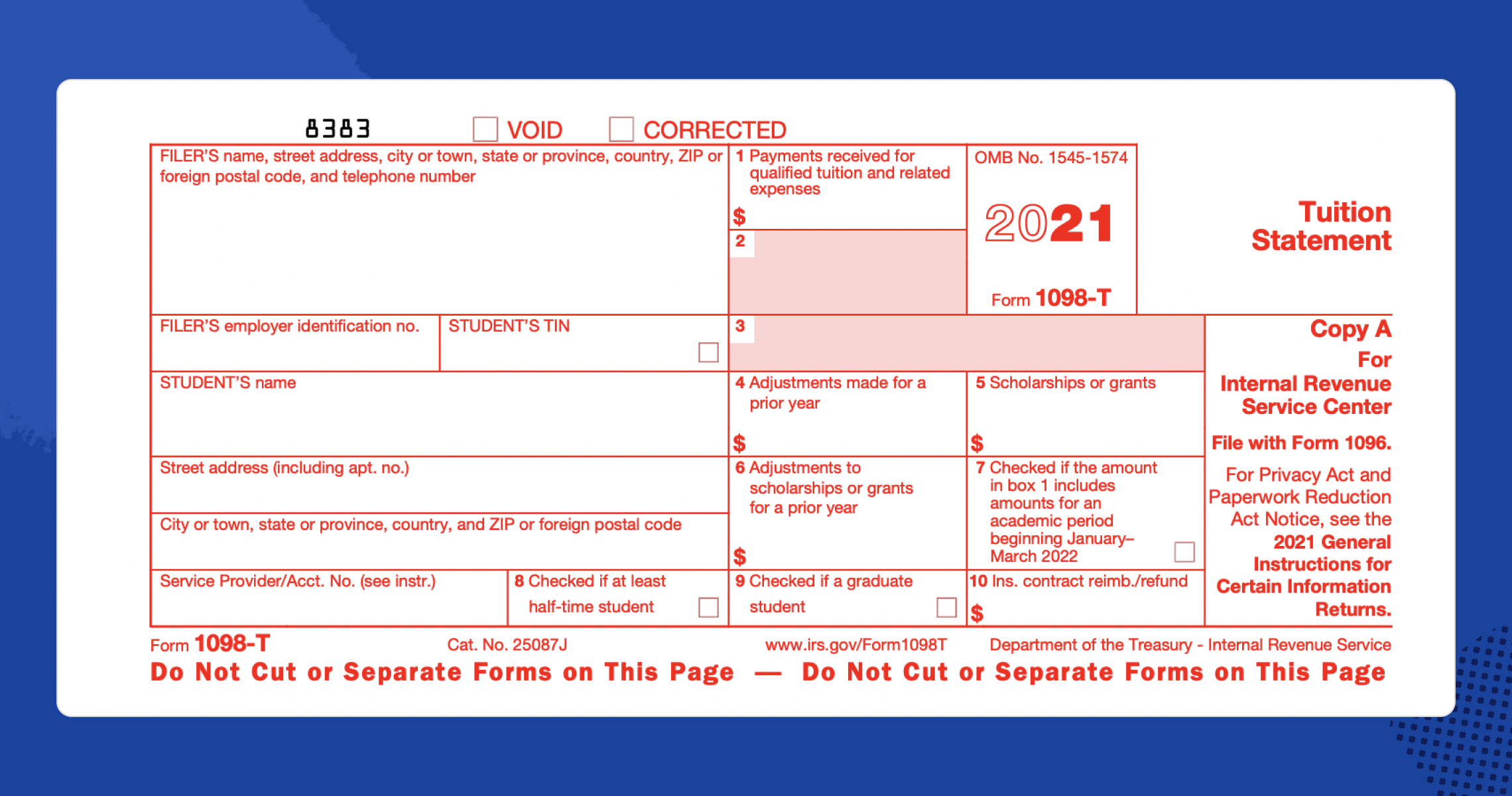 1098 T Form How To Complete And File Your Tuition Statement