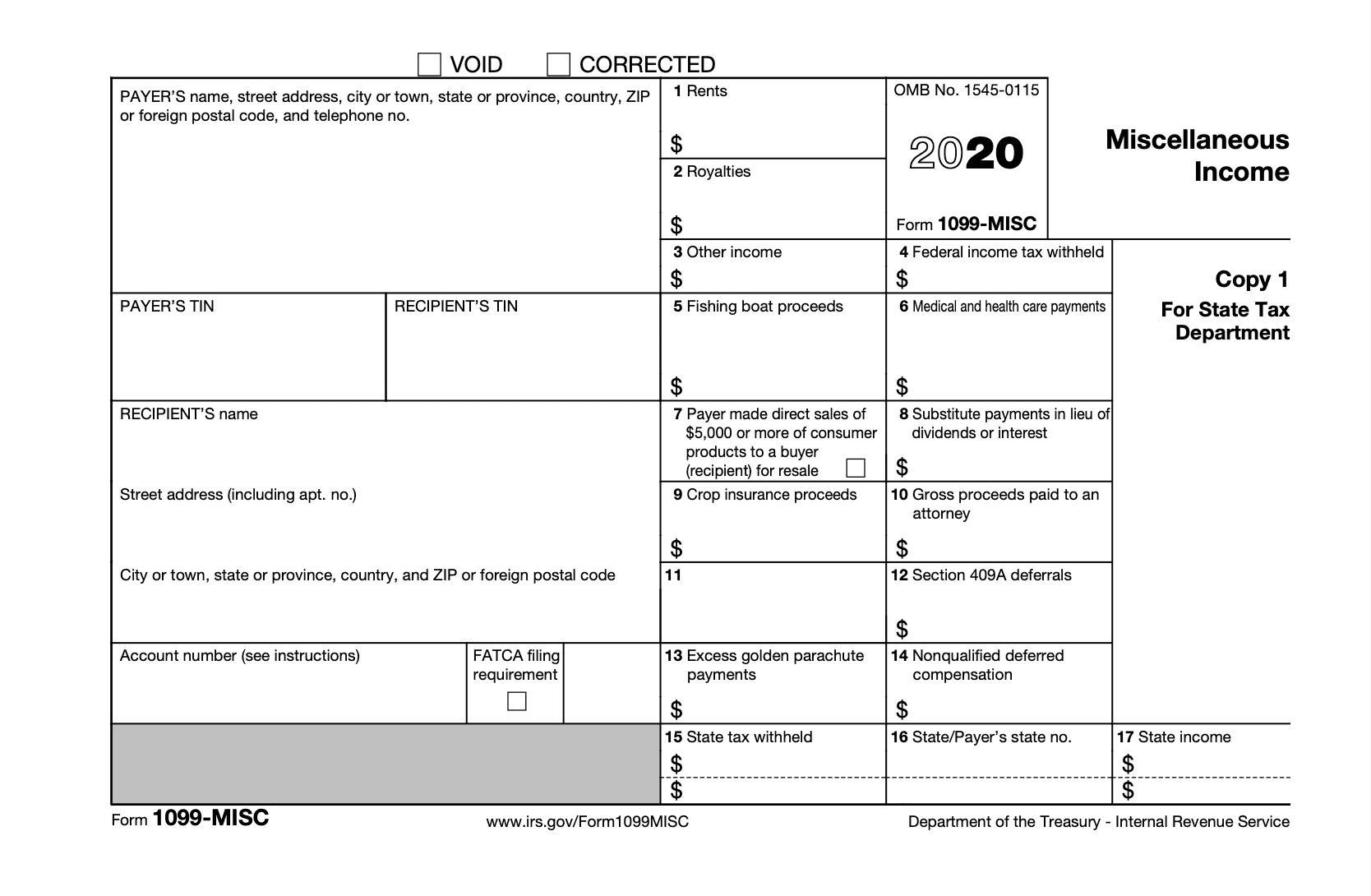 1099 Misc Printable Template Free Printable Templates