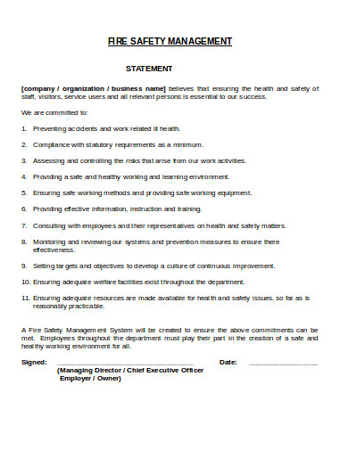 11 Annual Fire Safety Statement Templates In PDF DOC Free
