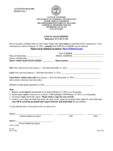 2006 Form TN Annual Sales Report Fill Online Printable Fillable