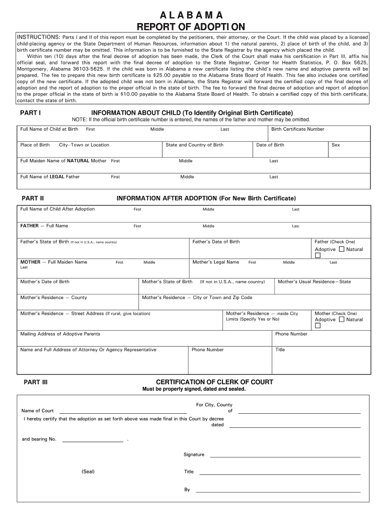 2009 2023 Form AL ADPH HS 17 Fill Online Printable Fillable Blank