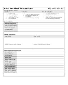 2022 Car Accident Report Form Fillable Printable PDF Forms Handypdf