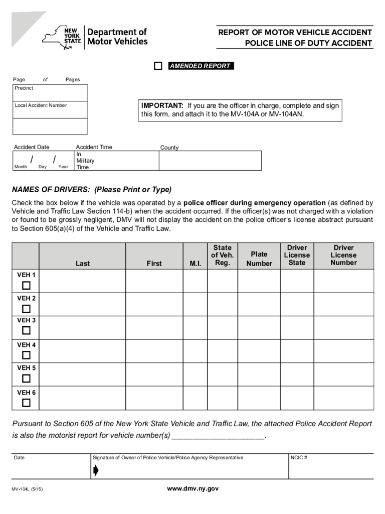 2022 NY DMV Accident Reports Fillable Printable PDF Forms Handypdf