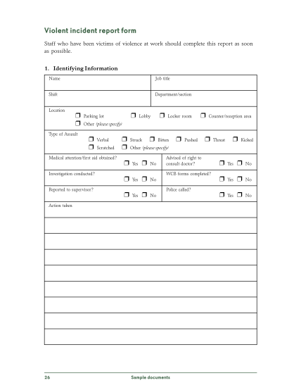 23 Incident Report Sample Free To Edit Download Print CocoDoc