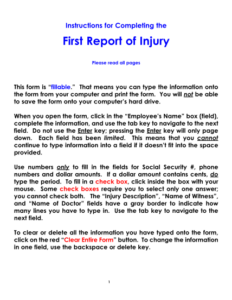 26 Employees Report Of Injury Form Free To Edit Download Print