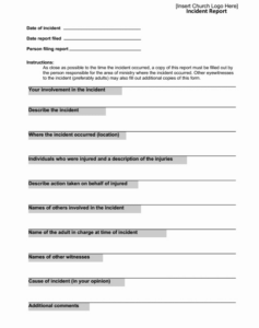 30 Free Church Forms Printable Example Document Template