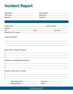 30 Incident Report Template In PDF